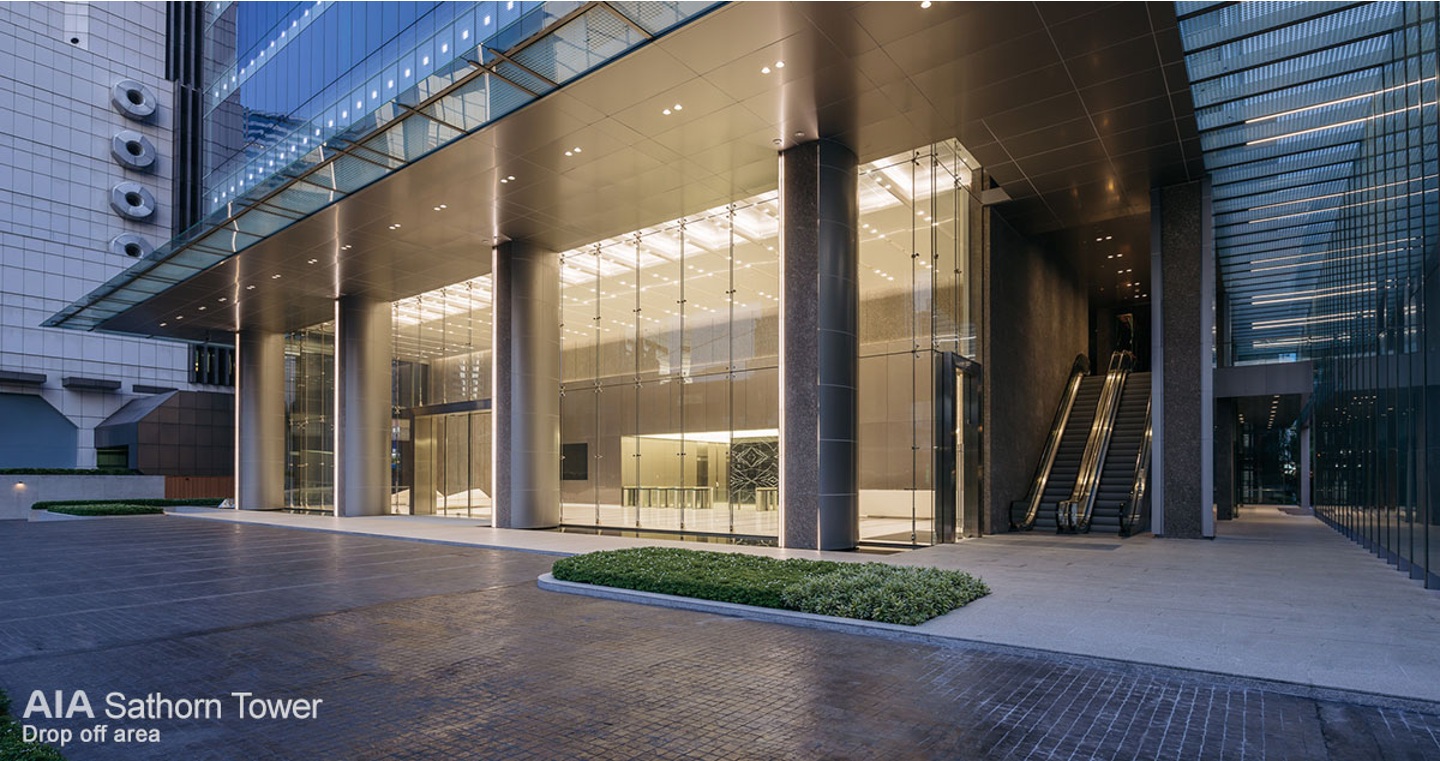 อาคาร AIA Sathorn Tower ที่ อ.ตะวัน ได้ดูฮวงจุ้ยให้ตั้งแต่เริ่มออกแบบโครงการ