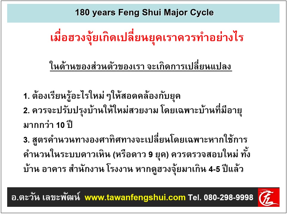 PR9FS08 สิ่งที่ "ตัวเรา" และ "บ้านเรา" ควรปรับตัวหรือปรับปรุงเพื่อให้เข้ากับยุค 9 นี้ โดย อ.ตะวัน เลขะพัฒน์