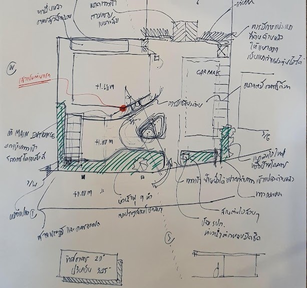 อ.ตะวัน เลขะพัฒน์ ช่วยในการวางผังโครงการตั้งแต่วาง Master Plan ร่วมกับทางสถาปนิก